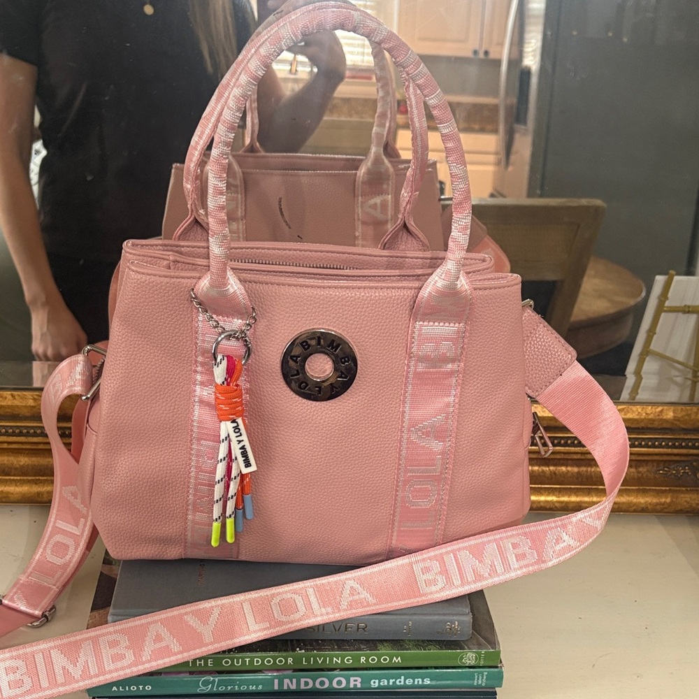 BIMBA Y LOLA Pink Handbag Crossbody Charm Purse